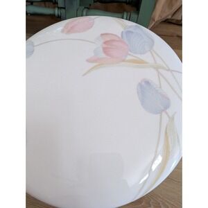 Cake Plate Server by Mikasa Swiss Garden Bone China Floral, Made In Japan